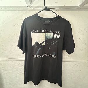 Black Nine Inch Nails Band Graphic Tee
